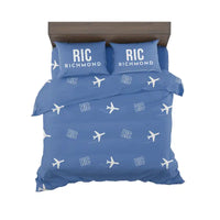 Thumbnail for Richmond International Airport (RIC) Bedding Sets & Blankets - Bedding Set - Pattern - Blue