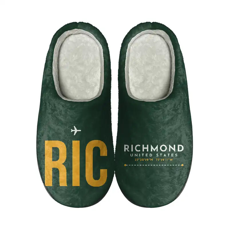 Richmond International Airport (RIC) Slippers & Flip Flops - Slippers - Cotton - Code - Different - Dark Green