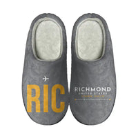 Thumbnail for Richmond International Airport (RIC) Slippers & Flip Flops - Slippers - Cotton - Code - Different - Gray