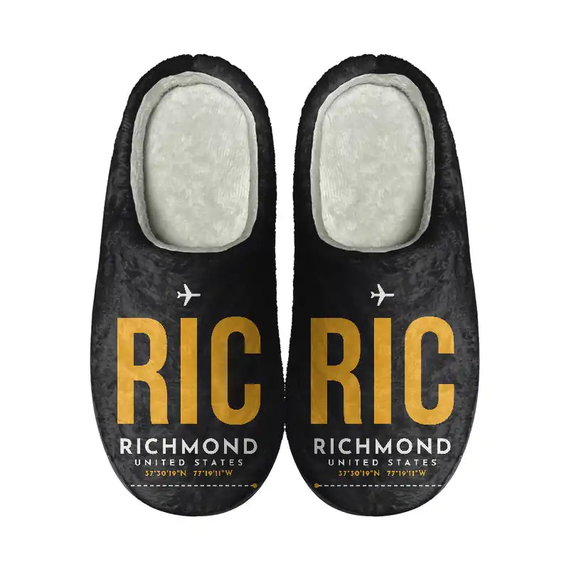 Richmond International Airport (RIC) Slippers & Flip Flops - Slippers - Cotton - Code - Same - Black