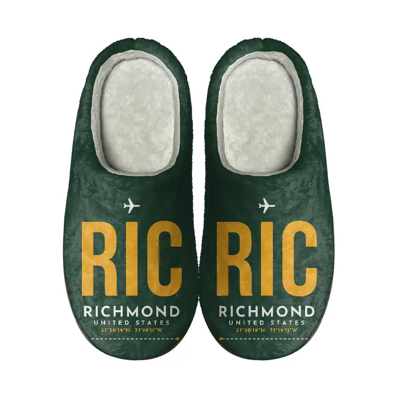 Richmond International Airport (RIC) Slippers & Flip Flops - Slippers - Cotton - Code - Same - Dark Green