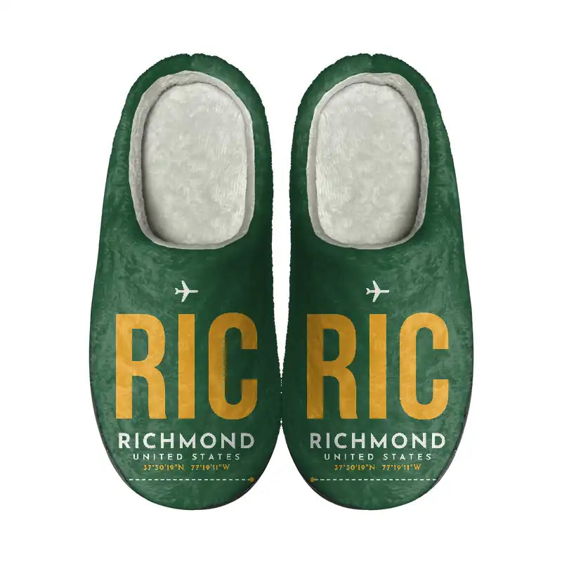 Richmond International Airport (RIC) Slippers & Flip Flops - Slippers - Cotton - Code - Same - Green