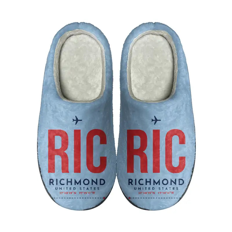Richmond International Airport (RIC) Slippers & Flip Flops - Slippers - Cotton - Code - Same - Light Blue