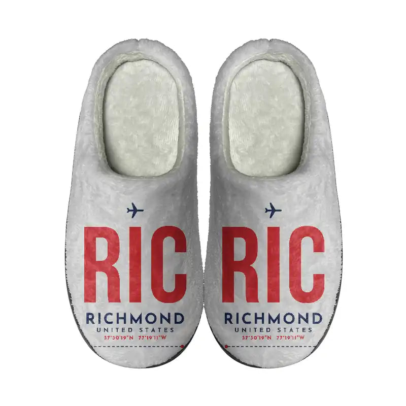 Richmond International Airport (RIC) Slippers & Flip Flops - Slippers - Cotton - Code - Same - Light Gray