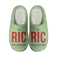 Thumbnail for Richmond International Airport (RIC) Slippers & Flip Flops - Slippers - Cotton - Code - Same - Light Green