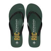 Thumbnail for Richmond International Airport (RIC) Slippers & Flip Flops - Slippers - Flip Flops - Code - Dark Green