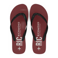 Thumbnail for Richmond International Airport (RIC) Slippers & Flip Flops - Slippers - Flip Flops - Code - Dark Red