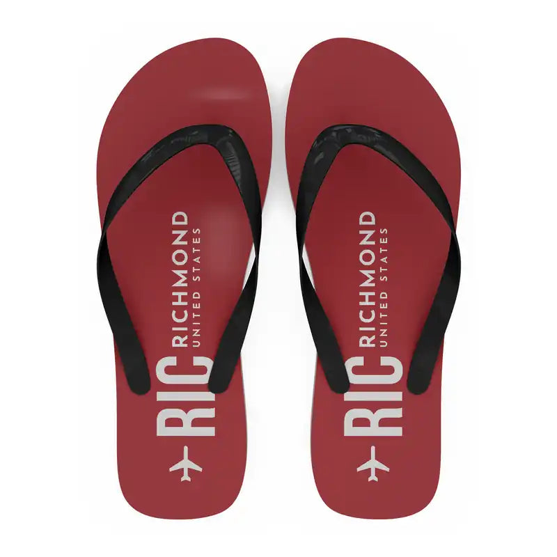 Richmond International Airport (RIC) Slippers & Flip Flops - Slippers - Flip Flops - Code - Red