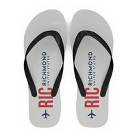 Thumbnail for Richmond International Airport (RIC) Slippers & Flip Flops - Slippers - Flip Flops - Code - White