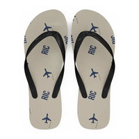 Thumbnail for Richmond International Airport (RIC) Slippers & Flip Flops - Slippers - Flip Flops - Pattern - Beige