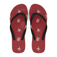 Thumbnail for Richmond International Airport (RIC) Slippers & Flip Flops - Slippers - Flip Flops - Pattern - Red
