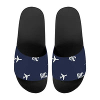 Thumbnail for Richmond International Airport (RIC) Slippers & Flip Flops - Slippers - Sport - Pattern - Navy Blue
