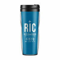 Thumbnail for Richmond International Airport (RIC) Travel Mugs - ID Tag - Plastic (No Holder) - Light Blue
