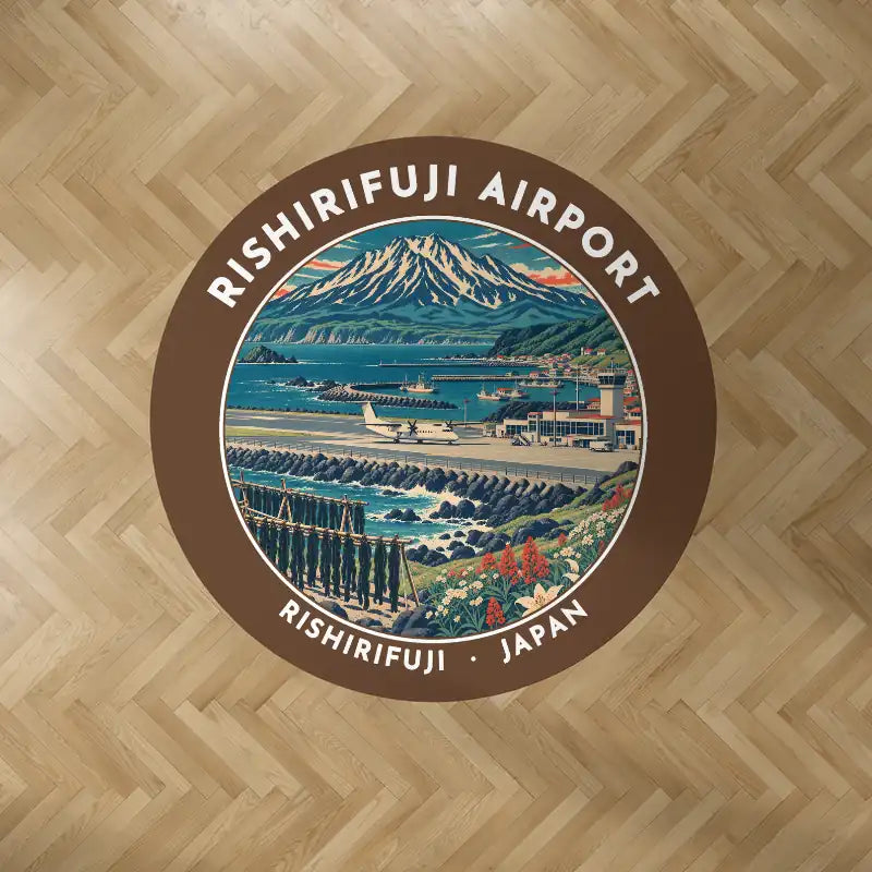 Rishiri Airport (RIS) Carpets - Carpet Round - Badge - Brown