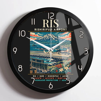 RIS - Poster - Wall Clock Framed - Black