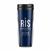 Thumbnail for Rishiri Airport (RIS) Travel Mugs - ID Tag - Plastic (No Holder) - Dark Blue