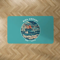 Thumbnail for Riga Airport (RIX) Carpets - Carpet Rectangle - Badge - Turquoise
