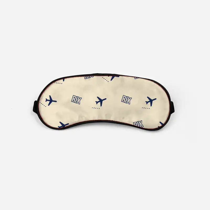 Riga Airport (RIX) Sleep Masks - Sleep Mask - Pattern - Beige