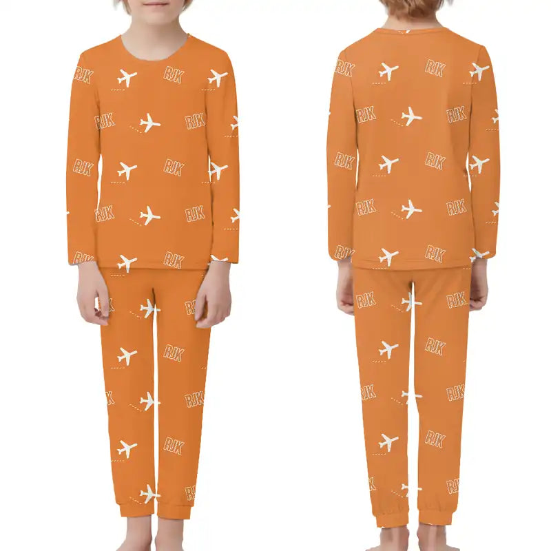Rijeka Airport (RJK) Pajamas - Children Pajamas - Orange
