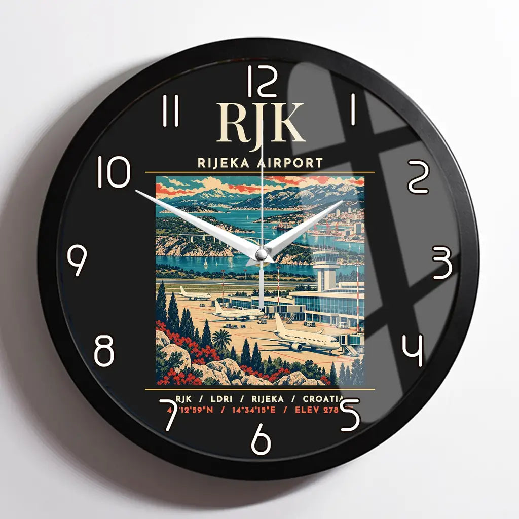 RJK - Poster - Wall Clock Framed - Black