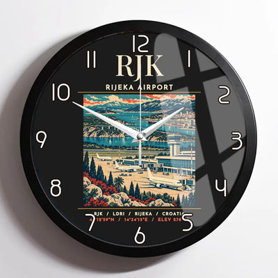 RJK - Poster - Wall Clock Framed - Black
