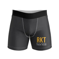 Thumbnail for Ras Al Khaimah International Airport (RKT) Men Boxers - Code + Name - Black