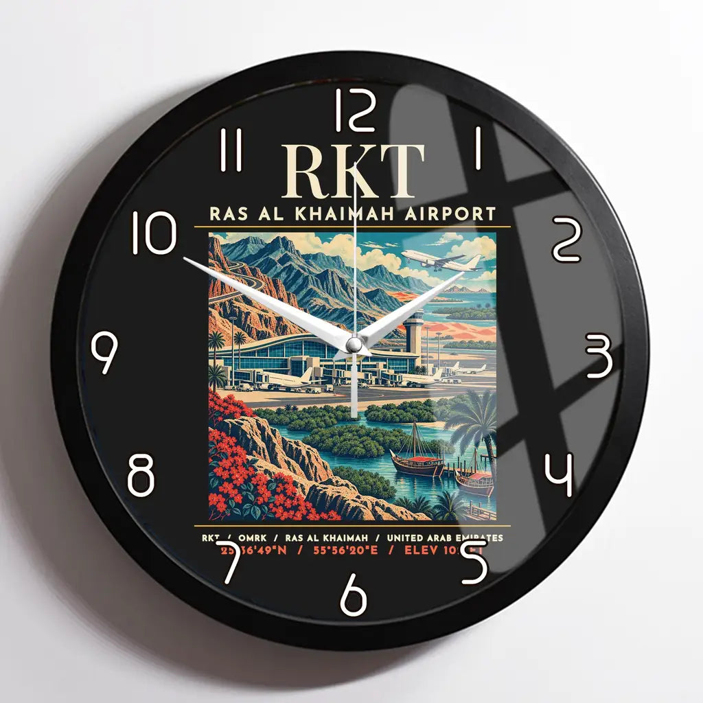 RKT - Poster - Wall Clock Framed - Black