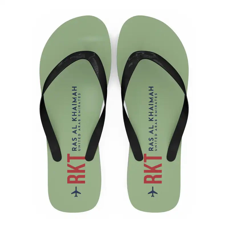 Ras Al Khaimah International Airport (RKT) Slippers & Flip Flops - Slippers - Flip Flops - Code - Light Green