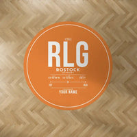 Thumbnail for Rostock-Laage Airport (RLG) Carpets - Carpet Round - ID Tag + Name - Orange