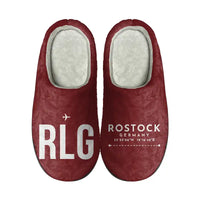 Thumbnail for Rostock-Laage Airport (RLG) Slippers & Flip Flops - Slippers - Cotton - Code - Different - Dark Red