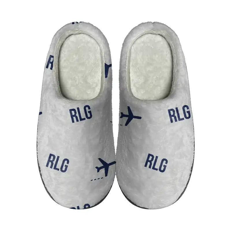 Rostock-Laage Airport (RLG) Slippers & Flip Flops - Slippers - Cotton - Pattern - Light Gray