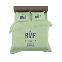 Thumbnail for Marsa Alam International Airport (RMF) Bedding Sets & Blankets - Bedding Set - ID Tag - Light Green