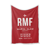 Thumbnail for Marsa Alam International Airport (RMF) Bedding Sets & Blankets - Blanket - ID Tag - Red