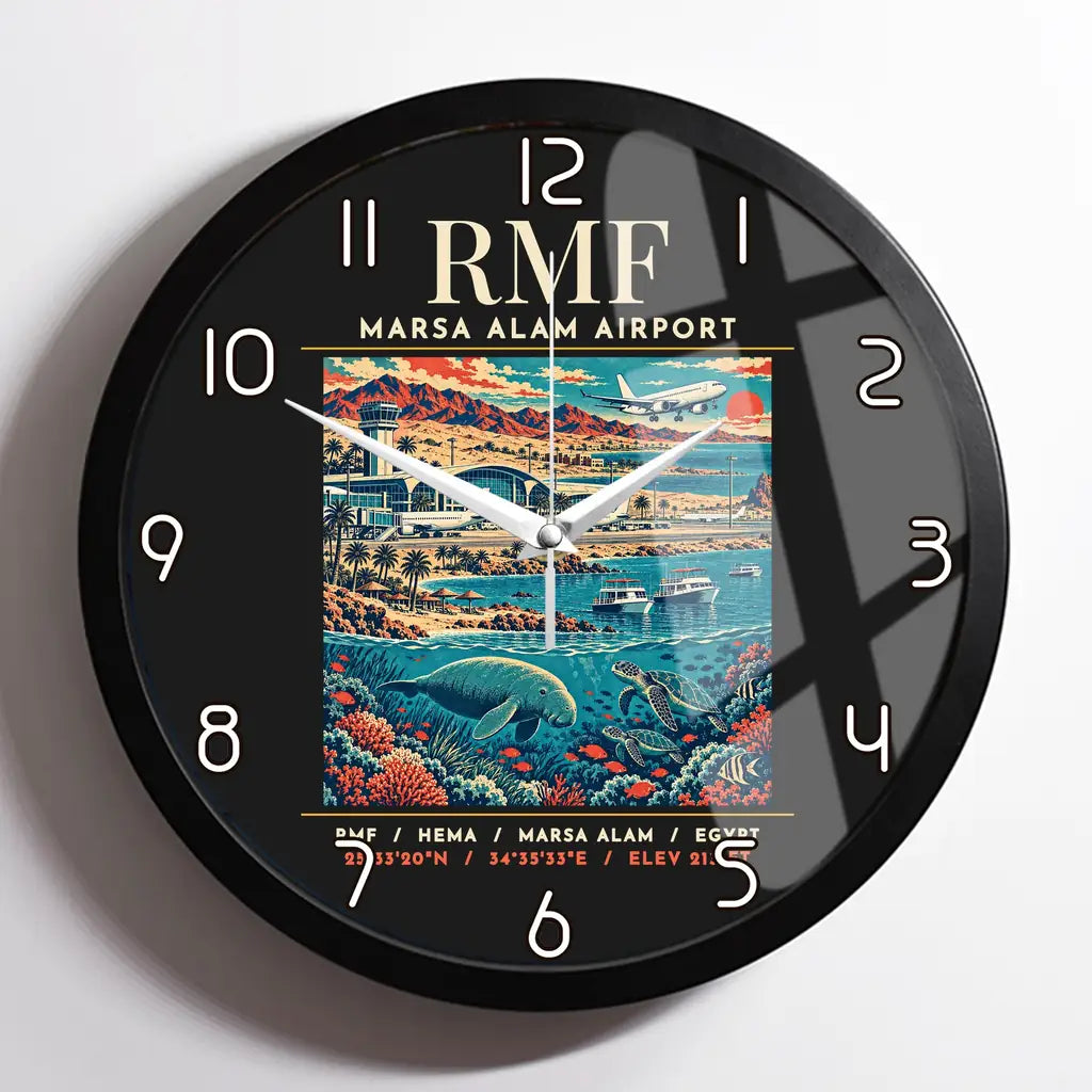 RMF - Poster - Wall Clock Framed - Black