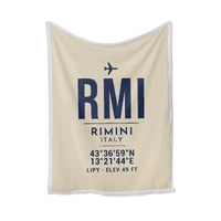 Thumbnail for Federico Fellini International Airport (RMI) Bedding Sets & Blankets - Blanket - ID Tag - Beige