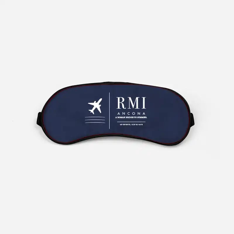 Federico Fellini International Airport (RMI) Sleep Masks - Sleep Mask - Front - Navy Blue