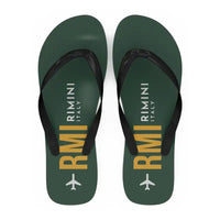 Thumbnail for Federico Fellini International Airport (RMI) Slippers & Flip Flops - Slippers - Flip Flops - Code - Dark Green