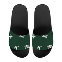 Thumbnail for Federico Fellini International Airport (RMI) Slippers & Flip Flops - Slippers - Sport - Pattern - Dark Green
