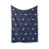 Thumbnail for Taichung International Airport (RMQ) Bedding Sets & Blankets - Blanket - Pattern - Navy Blue