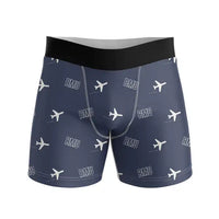 Thumbnail for Región de Murcia International Airport (RMU) Men Boxers - Pattern - Navy Blue