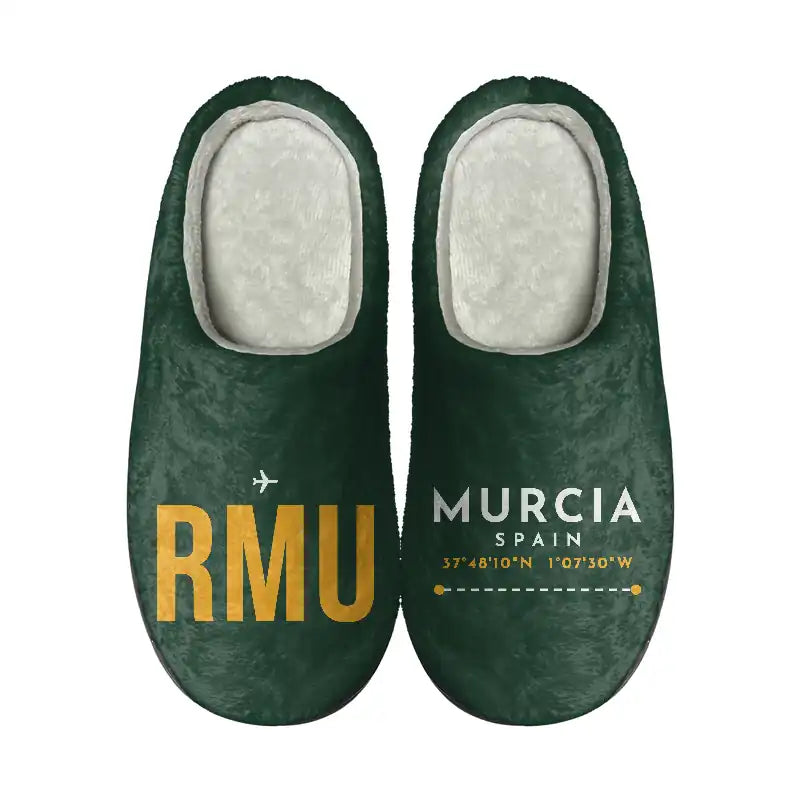 Región de Murcia International Airport (RMU) Slippers & Flip Flops - Slippers - Cotton - Code - Different - Dark Green