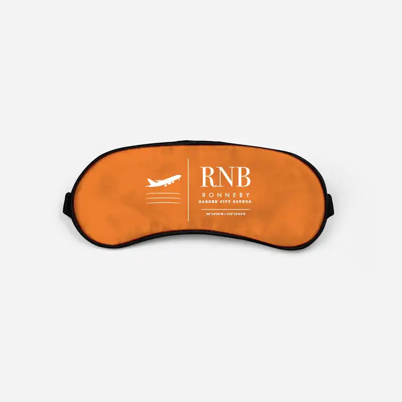 Ronneby Airport (RNB) Sleep Masks - Sleep Mask - Front - Orange