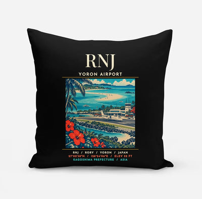 RNJ - Poster - Pillow - Black
