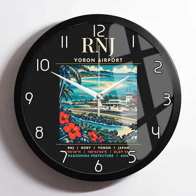 RNJ - Poster - Wall Clock Framed - Black