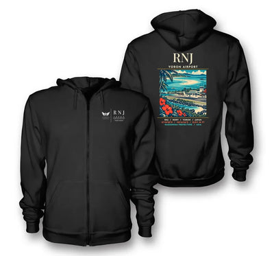 RNJ - Poster - Zipped Hoodie - Black