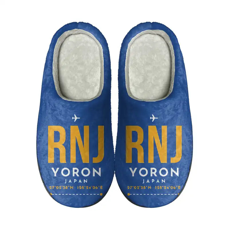 Yoron Airport (RNJ) Slippers & Flip Flops - Slippers - Cotton - Code - Same - Blue