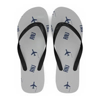 Thumbnail for Yoron Airport (RNJ) Slippers & Flip Flops - Slippers - Flip Flops - Pattern - Light Gray