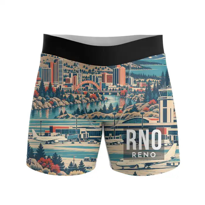 Reno-Tahoe International Airport (RNO) Men Boxers - Scene