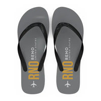 Thumbnail for Reno-Tahoe International Airport (RNO) Slippers & Flip Flops - Slippers - Flip Flops - Code - Gray
