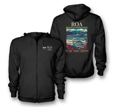 ROA - Poster - Zipped Hoodie - Black